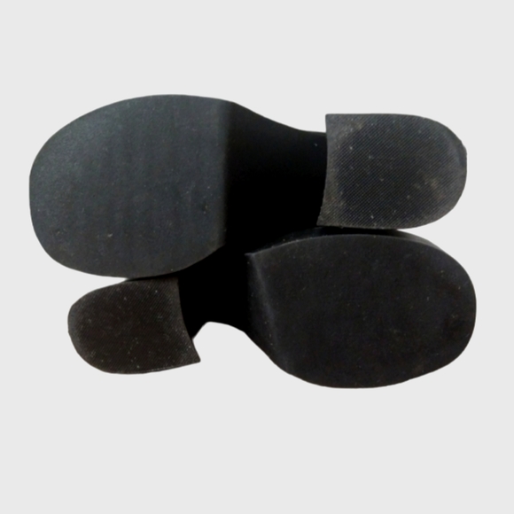 Vintage 90s Y2K Chunky Lace Up Platform Heel Oxford Loafers Round Toe Size 10 - Picture 8 of 10